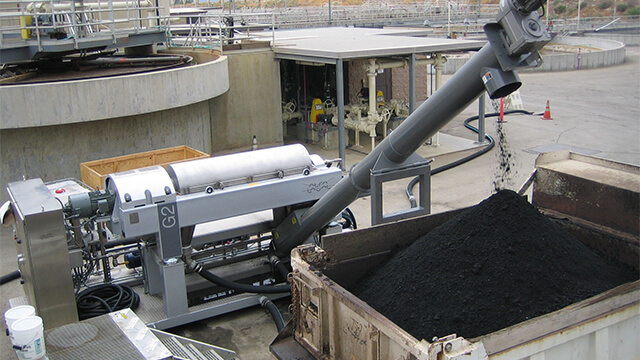 installation photo sludge treatment