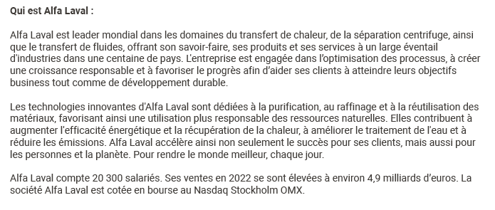 Qui est Alfa Laval France